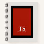 シンプル おしゃれ モノグラム カラー ブロック ノートブック (正面)