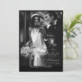 シンプル おしゃれ 予算 フォト ウェディング サンクス カード (スタンド正面)