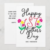 シンプル＆おしゃれ | 初めての母の日におすすめの花ギフト シーズンカード (正面/裏面)