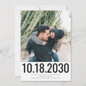 シンプル おしゃれ 大胆 フォト ウェディング セーブザデート (正面)