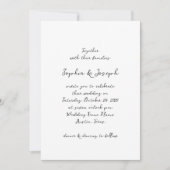 シンプル おしゃれ 手書きスクリプト | 結婚式 招待状 (正面)