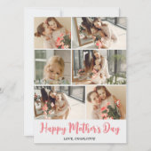 シンプル おしゃれ 現代風 母の日 フォト コラージュ シーズンカード (正面)
