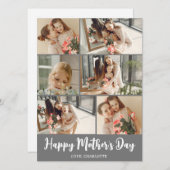 シンプル おしゃれ 現代風 母の日 フォト コラージュ シーズンカード (正面/裏面)