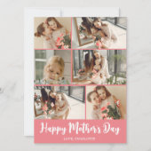 シンプル おしゃれ 現代風 母の日 フォト コラージュ シーズンカード (正面)