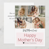 シンプル おしゃれ 現代風 母の日 三枚の写真 シーズンカード (正面/裏面)