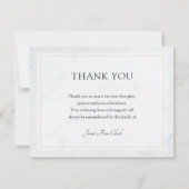 シンプル おしゃれ 葬儀 感謝カード | 大理石 (正面)