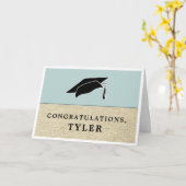 シンプル　おめでとう　卒業　名入れ 卒業カード カード (黄色い花)