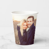 シンプル お好きな写真をプリントできる テキスト ペーパーカップ (裏面)