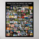 シンプル お好み 70 枚 写真 コラージュ オーダーメイド 作成 ポスター (正面)