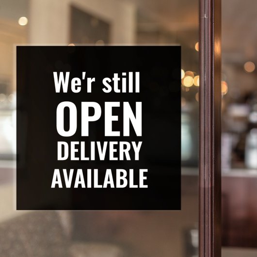 シンプル お店はまだ営業中 ウィンドウサイン