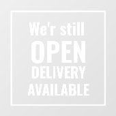 シンプル お店はまだ営業中 透明ウィンドウステッカー ウィンドウサイン (シート)