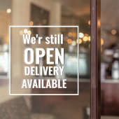 シンプル お店はまだ営業中 透明ウィンドウステッカー ウィンドウサイン