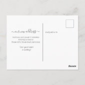 シンプル お引越ししました 新しい家 スクリプト アナウンスメント ポストカード (裏面)