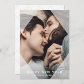 シンプル&お洒落新年フォトホリデー シーズンカード (正面/裏面)