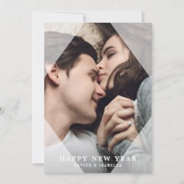 シンプル&お洒落新年フォトホリデー シーズンカード