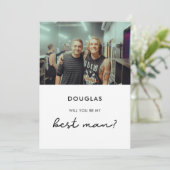 シンプル お願い！最高の男友達になってくれる？ フォトカード 招待状