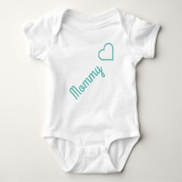 シンプル&かわいい文字「ママ」 ベビーボディスーツ