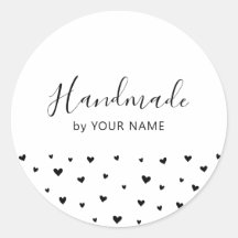 シンプル かわいい ハート 手作り パッケージ ステッカー