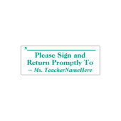 シンプル「すみやかに署名して戻って下さい」 セルフインキングスタンプ (デザイン)