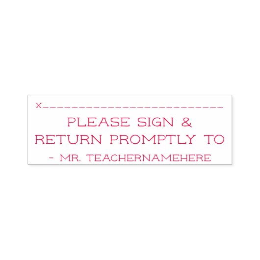 シンプル「すみやかに署名して戻る」 セルフインキングスタンプ (デザイン)