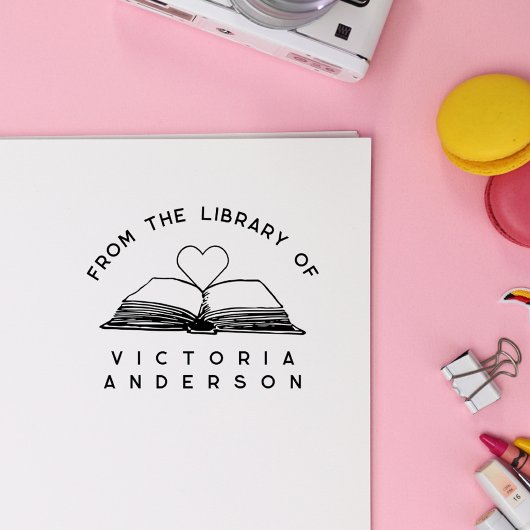 シンプル |のライブラリから |ブックを開く ラバースタンプ