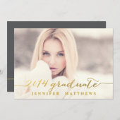 シンプル|の卒業のパーティの招待状 招待状 (正面/裏面)