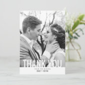 シンプル |の結婚写真サンキューカード サンキューカード (スタンド正面)