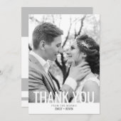 シンプル |の結婚写真サンキューカード サンキューカード (正面/裏面)