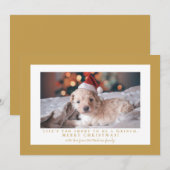 シンプル アステカ ゴールド フレーム フォト シーズンカード (正面/裏面)