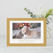 シンプル アステカ ゴールド フレーム フォト シーズンカード (スタンド正面)