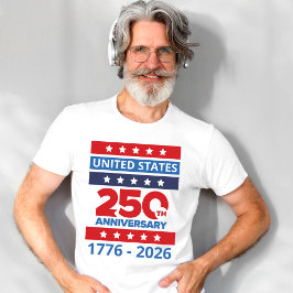 シンプル アメリカ合衆国 250周年記念Tシャツ Tシャツ