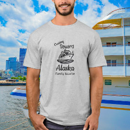 シンプル アラスカ 家族 バケーション Tシャツ オーダーメイド
