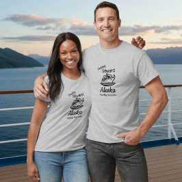 シンプル アラスカ 家族 バケーション Tシャツ オーダーメイド