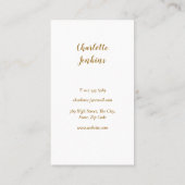 シンプル ウィスク ベーカリー パティスリー ブラック ゴールド 名刺 (裏面)