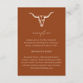 シンプル ウェスタン ボヘミア ニューサクセス カウ スカル 受付カード エンクロージャーカード