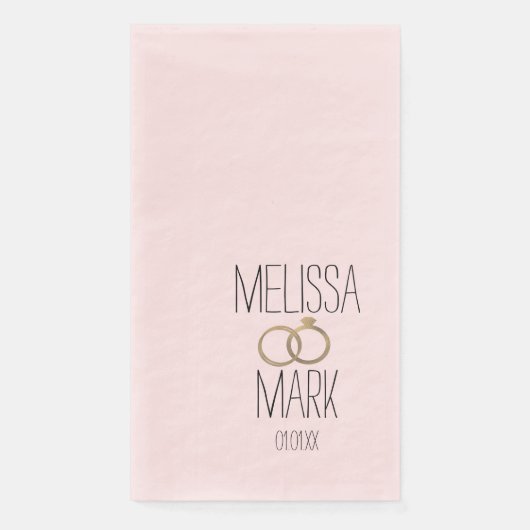 シンプル ウェディングリング 偽物 ゴールド リング  ピンク (正面)