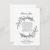 シンプル エレガンス 婚約 贈り物 サンキューカード (正面/裏面)