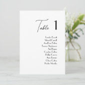 シンプル&エレガントなウェディングテーブルシーティングカード 招待状 (スタンド正面)