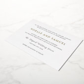 シンプル・エレガントな結婚式 箔招待状 (回転した状態)