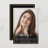 シンプル エレガントな葬儀 サンキューカード (正面/裏面)