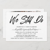 シンプル エレガントな誓いの更新 招待状 (正面/裏面)