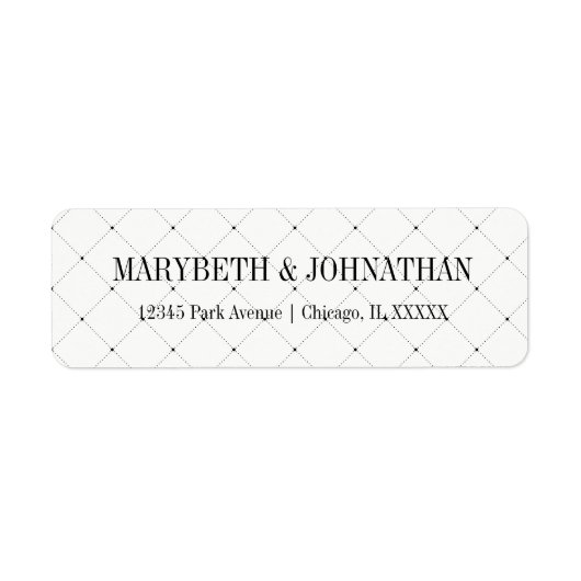 シンプル&エレガントウェディング差出人住所ラベル ラベル (正面)