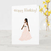 シンプル&エレガントハッピーバースデー カード (黄色い花)