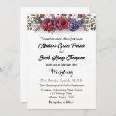 シンプル,,エレガントフローラ結婚式招待状 招待状 (正面/裏面)