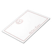 シンプル&エレガント抽象芸術バラ金ゴールド円 ノートパッド (アングル)