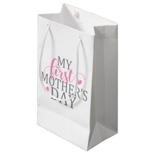シンプル&エレガント私の初母の日|抱き枕 スモールペーパーバッグ (正面アングル)