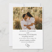 シンプル エレガント2 フォト ウェディング セーブザデート (裏面)