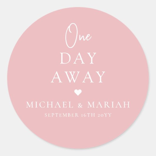 シンプル エレガント あと１日 リハーサルディナー ラウンドシール (正面)