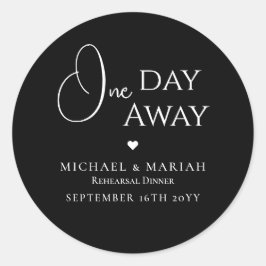 シンプル エレガント あと１日 リハーサルディナー ラウンドシール