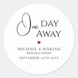 シンプル エレガント あと1日 リハーサルディナー ラウンドシール